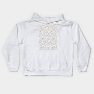 Fish scales japanese pastel white Kids Hoodie